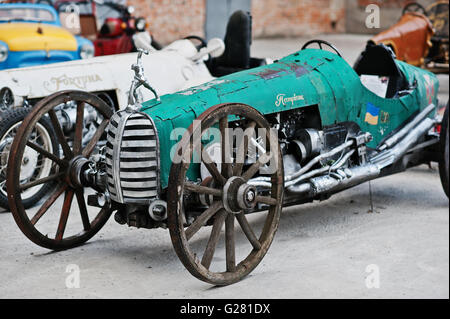 Podol, Ukraine - May 19, 2016: Handmade vintage retro classic sport car. Stock Photo