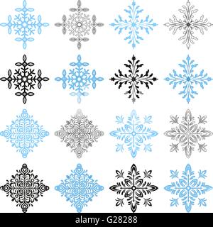 Winter Snowflakes Set Stock Vector