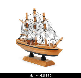 Old Wooden Model Sailing Ship Stock Photo Alamy