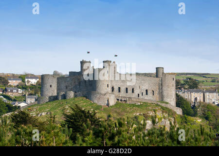 Harlech Castle in Gwynedd North Wales UK Stock Photo