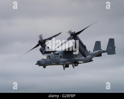 Fairford, UK - 17th July 2015: A Bell Boeing V-22 Osprey aircraft displaying at the Air Tattoo Stock Photo