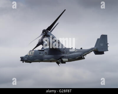 Fairford, UK - 17th July 2015: A Bell Boeing V-22 Osprey aircraft displaying at the Air Tattoo Stock Photo