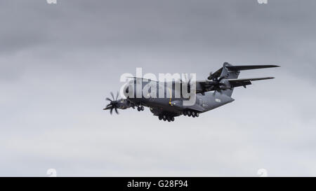 Fairford, UK - 17th July 2015: An airbus A400M Atlas aircraft displaying at the Air Tattoo Stock Photo