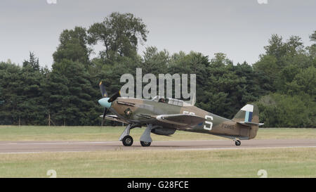 Fairford, UK - 18th July 2015: Hawker Hurricane fighter aircraft at the Air Tattoo Stock Photo
