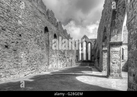 Ardfert Cathedral, a ruined cathedral, near Tralee, County Kerry, Munster Province, in the Republic of Ireland. Stock Photo