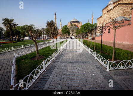 Hagia Sophia is a former Greek Orthodox Christian patriarchal basilica, later an imperial mosque, and now a museum in Istanbul, Stock Photo