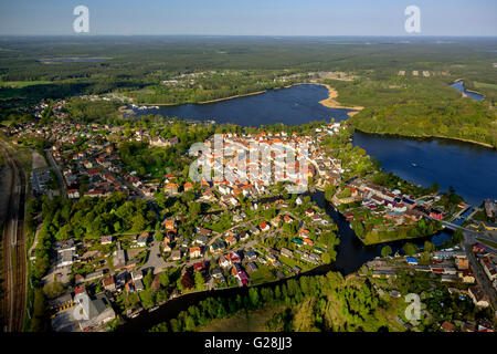 Aerial View, Fürstenberg With Gaalensee And Schwedtsee And Bottom Lock 