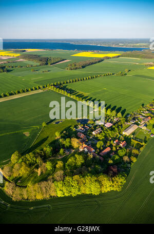 Aerial view, country inn Guthof Solzow in Vipperow, Hotal, Country ...