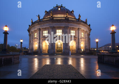 Berlin, Germany - Bode Museum at dusk Stock Photo