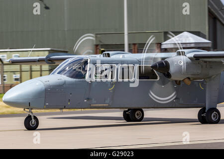 Army Air Crops Britten-Norman BN-2T-4S Defender T.3 ZH004 from 651 Squadron based at Aldergrove in Northern Ireland Stock Photo