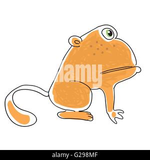 retro cartoon waving monkey Stock Vector