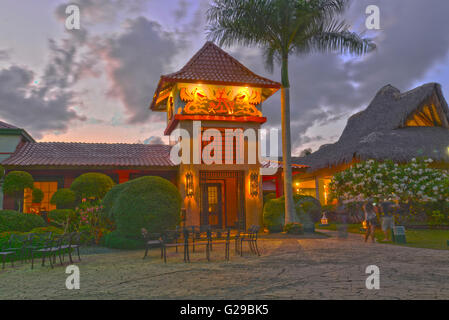 Caribbean Princess Resorts & Spa at dusk, Punta Cana, Dominican Republic Stock Photo