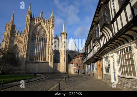The Minster and St William's college in York, Yorkshire, England, UK Stock Photo