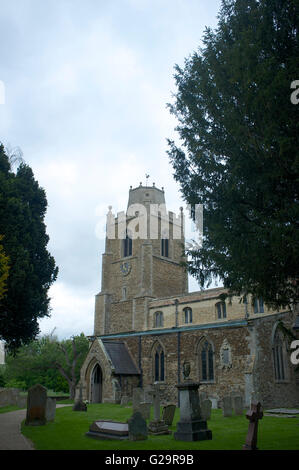 St James' Church in Hemingford Grey. Steeple lost in 1741 Stock Photo