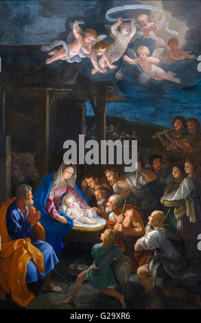 The Adoration of the Shepherds by Guido Reni (1575-1642), oil on canvas, 1640 Stock Photo