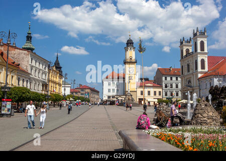 City square in Banska Bystrica, Slovakia, Europe Stock Photo