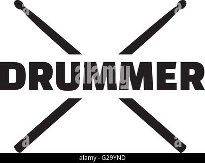 Drum set with word drummer Stock Vector Image & Art - Alamy