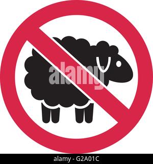 No sheeps allowed Stock Vector
