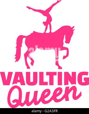Horse Vaulting queen Stock Vector