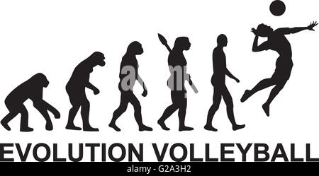 Volleyball Evolution Stock Vector