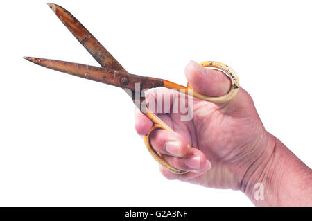 usingScissors Stock Photo