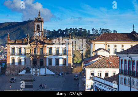 Museu da Inconfidencia and Praca Tiradentes, Ouro Preto (UNESCO World Heritage Site), Minas Gerais, Brazil Stock Photo