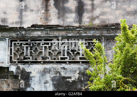 Architectural details on an old house, Furong Old Village, Zhejiang Province, China Stock Photo