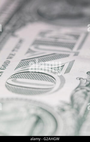 Detail of one dollar bill Stock Photo