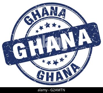 Ghana blue grunge round vintage rubber stamp Stock Vector