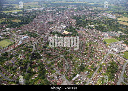 An aerial view of the North Staffordshire town of Leek Stock Photo