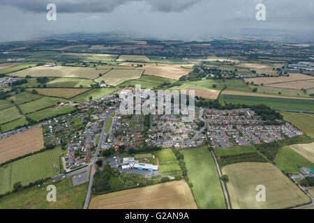 An aerial view of the Durham village of Kirk Merrington Stock Photo