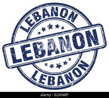 Lebanon blue round grunge stamp Stock Vector Image & Art - Alamy