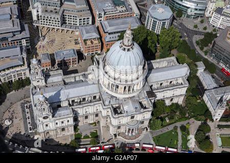 An aerial view of St Pauls Cathedral, London