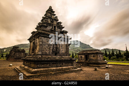 Indonesian Historical Temple, Candi Arjuna, Dieng Stock Photo