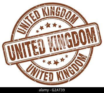 United Kingdom brown grunge round vintage rubber stamp Stock Vector ...