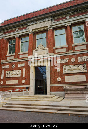 Cambridge, USA - April 29, 2015: Harvard University Building at Harvard Yard in Cambridge, Massachusetts, MA, USA. Stock Photo