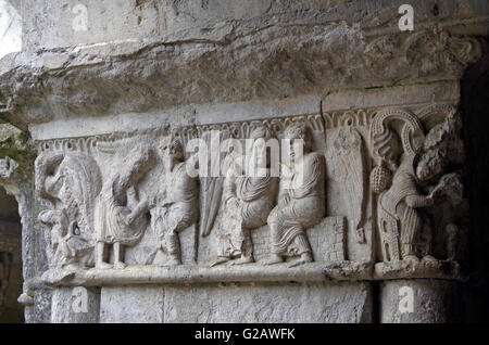 Girona Spain, cloisters of Cathedral of Saint Mary Stock Photo