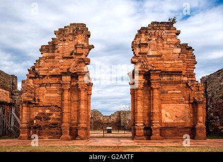 San Ignacio-Mini mission founded in 1632 by the Jesuits, Misiones Province, Argentina Stock Photo