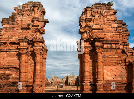 San Ignacio-Mini mission founded in 1632 by the Jesuits, Misiones Province, Argentina Stock Photo