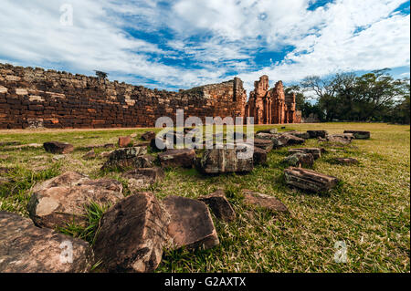 San Ignacio-Mini mission founded in 1632 by the Jesuits, Misiones Province, Argentina Stock Photo