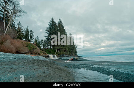 New Sandcut Beach Full view Stock Photo