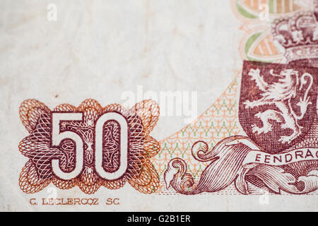 Fifty francs denomination Stock Photo