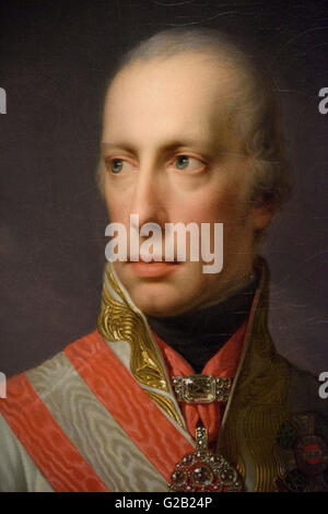 Johann Baptist Lampi the Younger (1775-1837), Portrait of Emperor Francis I of Austria (1768-1835), Austria 1816. Stock Photo