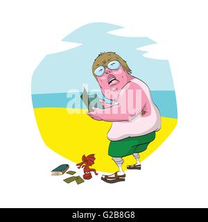 cartoon fat man in speedo