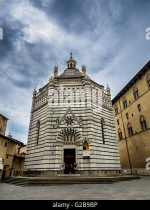 Baptistery in the center of Pistoia, Tuscany Italy Stock Photo