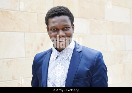 happy young man of african descent Stock Photo