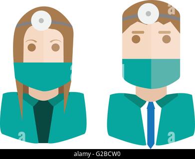Set of doctor avatars. Vector illustration Stock Vector Image & Art - Alamy