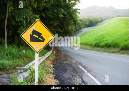 An Steep sign symbol warning dangerous . Stock Photo