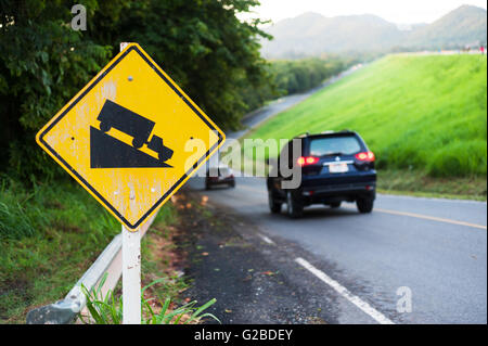 An Steep sign symbol warning dangerous . Stock Photo