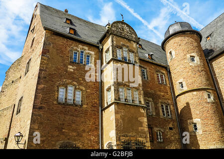 Grimm Memorial in Steinau an der Strasse, birthplace of the Brothers Grimm, Germany Castle Museum Brothers Stock Photo